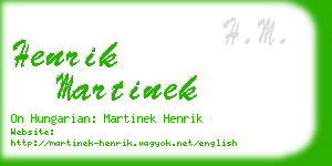 henrik martinek business card